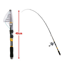 Load image into Gallery viewer, SANLIKE 1 Set of Fishing Rods Telescopic Spinning Fishing Rod 5+1BB and Reel Combos