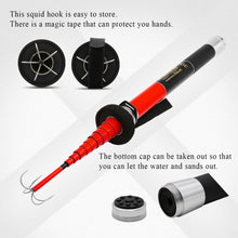 Load image into Gallery viewer, SANLIKE Stainless Steel Five Hooks Extendable Contractile Gripper Squid Hook for Harvesting Squid