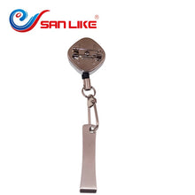 Load image into Gallery viewer, SANLIKE outdoor Retractable Pull Badge Reel Zinc Alloy &amp; Transparent POM Badge Holder Reels fishing tackle accessories

