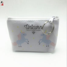 Load image into Gallery viewer, New digital print unicorn change holder bag creative cartoon key bag customized
