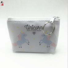 Load image into Gallery viewer, New digital print unicorn change holder bag creative cartoon key bag customized