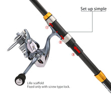 Load image into Gallery viewer, SANLIKE 1 Set of Fishing Rods Telescopic Spinning Fishing Rod 5+1BB and Reel Combos