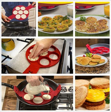 Load image into Gallery viewer, 2023 upgraded pancake mould circular egg mould reusable silicone non stick pancake for egg production