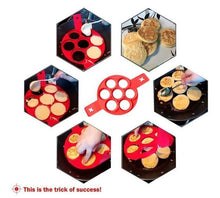 Load image into Gallery viewer, 2023 upgraded pancake mould circular egg mould reusable silicone non stick pancake for egg production