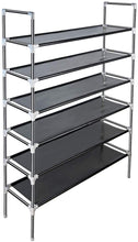 Load image into Gallery viewer, KOMCLUB 6 Tier Shoe Rack Stainless Steel Shoes Organizer Storage Shelf
