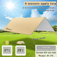 Load image into Gallery viewer, Outdoor canopy tent Rainproof and sunscreen portable silver coated square butterfly sunshade for camping and picnicking
