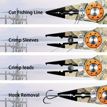 Load image into Gallery viewer, SAN LIKE Split Ring Pliers - Aluminum Fishing Pliers Hook Remover Tungsten Carbide Cutters Saltwater Resistant Fishing Gear Split Ring Fish Holder with Coiled Lanyard & Sheath Fishing Gifts for Men