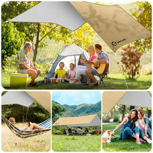 Load image into Gallery viewer, Outdoor canopy tent Rainproof and sunscreen portable silver coated square butterfly sunshade for camping and picnicking