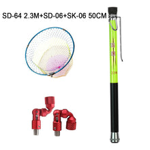 Load image into Gallery viewer, Fishing Landing Net Pole 2.3M Plus Net 50CM Plus Folding Joint Fishing Tackle Accessory Set For Fishing Carbon Fishing Rod