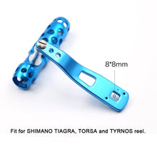 Load image into Gallery viewer, SANLIKE Baitcasting Fishing Reel Handle Aviation Aluminum Rocker Crank Hole 8*8mm for Shi Trolling Reel TIAGRA TORSA TYRNOS