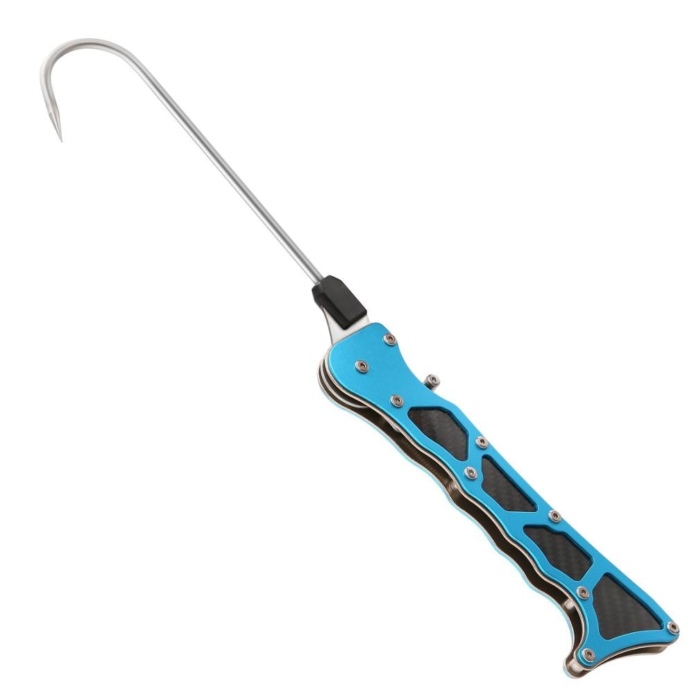 Handheld Fishing Hook Gaff Stainless Steel Fishing Gaff Grip Lip Spear Hook  Gripper Tackle Sea Fishing Tackle Tool 30.5cm/12Inch