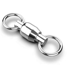 Load image into Gallery viewer, SANLIKE 25 Pieces Fishing Swivel Ball Bearing Fishing Lure Connector High-strength Stainless Steel Corrosion-resistant No. 1 - 8