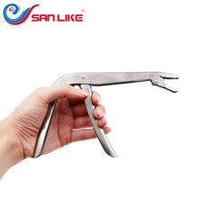 Load image into Gallery viewer, 2021 Stainless steel body fishing hook remover tool decoupling device fishing lip grip fishing tool with good grip handle