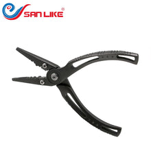 Load image into Gallery viewer, Sanlike Fishing Pliers Split Ring Cutters Fishing Holder Tackle Multi-function Hook Remover Stainless Steel Fishing accessories