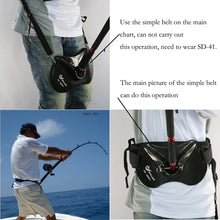Load image into Gallery viewer, Sanlike Fishing Fighting Rod Holder Adjustable Belt Waist Carbon Fiber Fish Rod holder Fishing Accessories Fishing Tackle