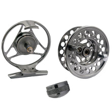 Load image into Gallery viewer, left&Right hand Fly Fishing Reel diameter 75mm 2 +1BB Ball Bearing 1:1 Gear Ratio CNC Aluminum Alloy Portable Fishing Gear