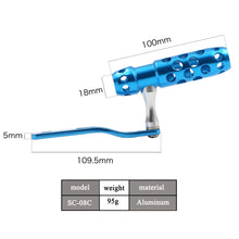 Load image into Gallery viewer, SANLIKE Baitcasting Fishing Reel Handle Aviation Aluminum Rocker Crank Hole 8*8mm for Shi Trolling Reel TIAGRA TORSA TYRNOS