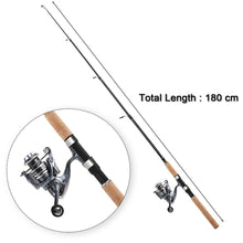 Load image into Gallery viewer, Travel Suit Telescopic Fishing Rod and Reel Combos FULL Kit, Spinning Fishing Gear Organizer Pole Sets with Line Lures Hooks