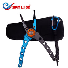 Load image into Gallery viewer, Sanlike Portable Aluminum alloy Fish Lip Grip with Digital Scale Strong Professional Fishing Gripper Trigger For Fisherman