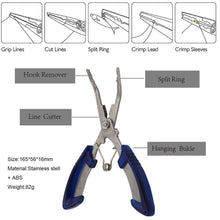 Load image into Gallery viewer, Fishing Line Scissors Snips Pliers Tackle Line Cutter Fish Lure Hook Remover Line Cutter Scissors multifunctional accessories