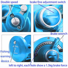 Load image into Gallery viewer, 2021 Metal Saltwater Jigging Reel 9BB+1 Drag 20kg Big Game Deep Sea Drum Trolling Reel Double Speed Jigging Reel Right Hand