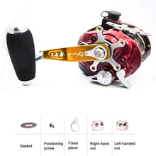 Load image into Gallery viewer, SANLIKE Aluminium Fishing Handle Knob 5*8MM Suitable for S&D Jigging Trolling Reel Tackle Tools Left Right Hand