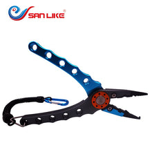 Load image into Gallery viewer, Sanlike Portable Aluminum alloy Fish Lip Grip with Digital Scale Strong Professional Fishing Gripper Trigger For Fisherman