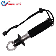 Load image into Gallery viewer, Portable Fishing Lip Gripper Aluminum Fishing Pliers Scissors Fishing Lip Grip With Scale For Fisherman Free Shipping