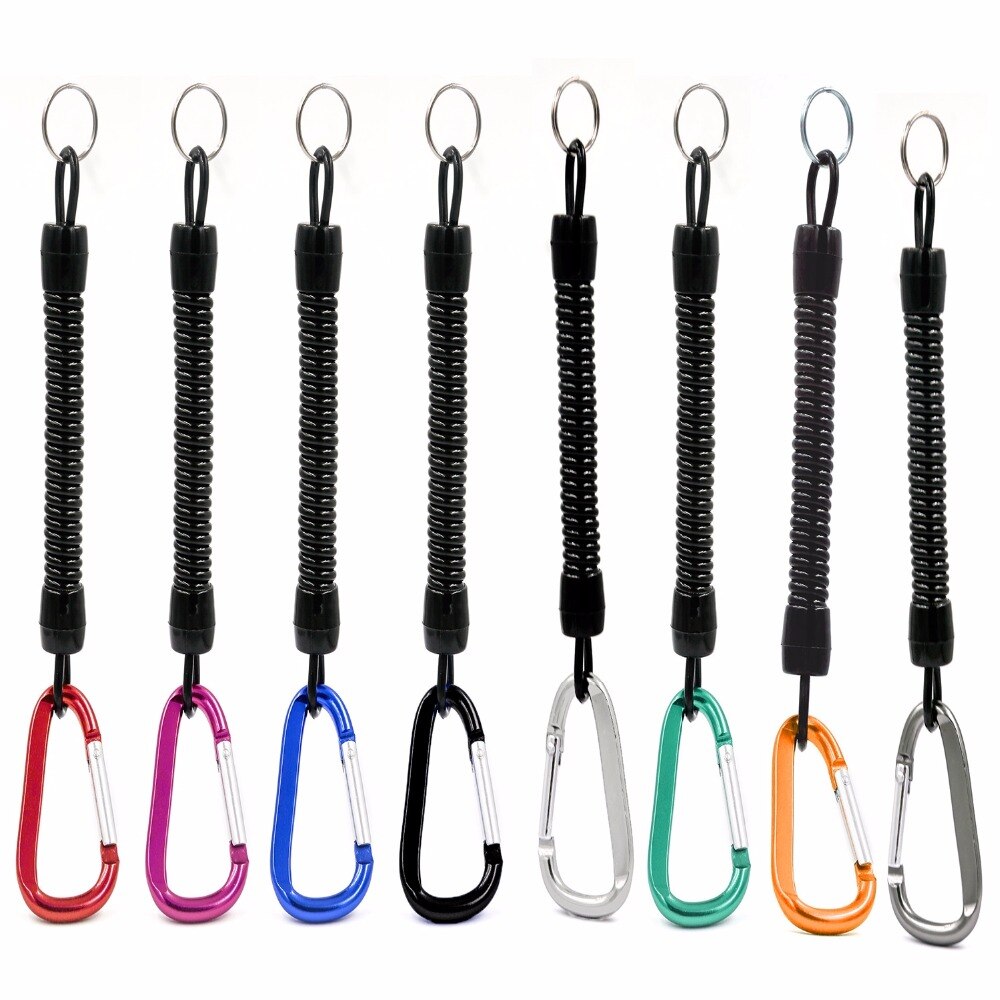 8pcs Fishing Lanyards Ropes Retention String Rope Fishing Camping Snap Secure Lock Fishing Tackle Tool Accessories