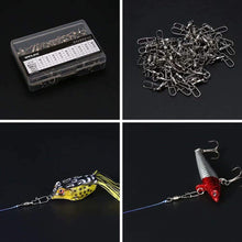 Load image into Gallery viewer, SANLIKE Fishing Ball Bearing Swivel High Strength Stainless Steel Anticorrosion Fishing Lure Connector 0# - 8# Nine Sizes 25pcs