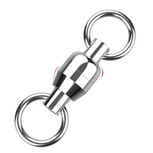 Load image into Gallery viewer, SANLIKE 25 Pieces Fishing Swivel Ball Bearing Fishing Lure Connector High-strength Stainless Steel Corrosion-resistant No. 1 - 8