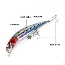 Load image into Gallery viewer, USB charging electric LED bait wobbler