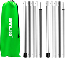 Load image into Gallery viewer, Adjustable Tent Poles Set of 2 -Ball Bearing Stainless Steel Rods for Tents and Tarps, Lightweight Replacement Tent Poles for Camping, Backpacking, Hiking