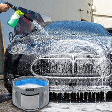 Load image into Gallery viewer, KOMCLUB Household Waterproof Folding Bucket Bubble Foot Basin Travel Outdoor Car Washing Disaster Prevention Camp Storage Bag Outdoor Cooler Wash Tub Collapsible Bucket Bucket Water Folding Bucket