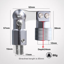Load image into Gallery viewer, SANLIKE Aluminum Folding Joint Fishing Pole Converted into Dip Net Adapter Joints Connector