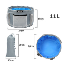 Load image into Gallery viewer, KOMCLUB Household Waterproof Folding Bucket Bubble Foot Basin Travel Outdoor Car Washing Disaster Prevention Camp Storage Bag Outdoor Cooler Wash Tub Collapsible Bucket Bucket Water Folding Bucket