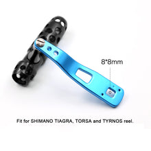 Load image into Gallery viewer, SANLIKE Aviation Aluminum Baitcasting Fishing Reel Handle Rocker Crank Hole For Shimano Trolling Reels