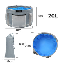 Load image into Gallery viewer, SANLIKE Waterproof Folding Fishing Bucket Small Foot Basin Travel Outdoor Car Washing Disaster Prevention Camp Storage Bag Outdoor Cooler