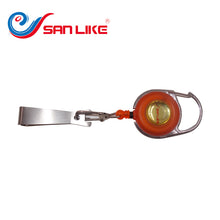 Load image into Gallery viewer, SANLIKE outdoor Retractable Pull Badge Reel Zinc Alloy & Transparent POM Badge Holder Reels fishing tackle accessories