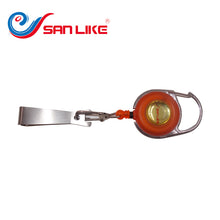 Load image into Gallery viewer, SANLIKE outdoor Retractable Pull Badge Reel Zinc Alloy &amp; Transparent POM Badge Holder Reels fishing tackle accessories
