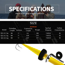 Load image into Gallery viewer, SANLIKE Stainless Steel Five Hooks Extendable Contractile Gripper Squid Hook for Harvesting Squid