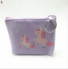 Load image into Gallery viewer, New digital print unicorn change holder bag creative cartoon key bag customized
