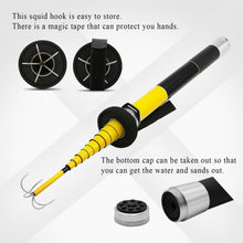 Load image into Gallery viewer, SANLIKE  Stainless Steel Five Hooks Extendable Contractile Gripper Squid Hook for Harvesting Squid