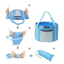 Load image into Gallery viewer, SANLIKE Waterproof Folding Fishing Bucket Small Foot Basin Travel Outdoor Car Washing Disaster Prevention Camp Storage Bag Outdoor Cooler