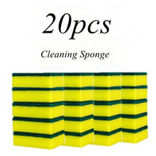 Load image into Gallery viewer, KOMCLUB 20pcs Multi-purpose Double-faced Cleaning Sponge Scouring Pads Dish Washing Scrub Sponge Kitchen Accessories
