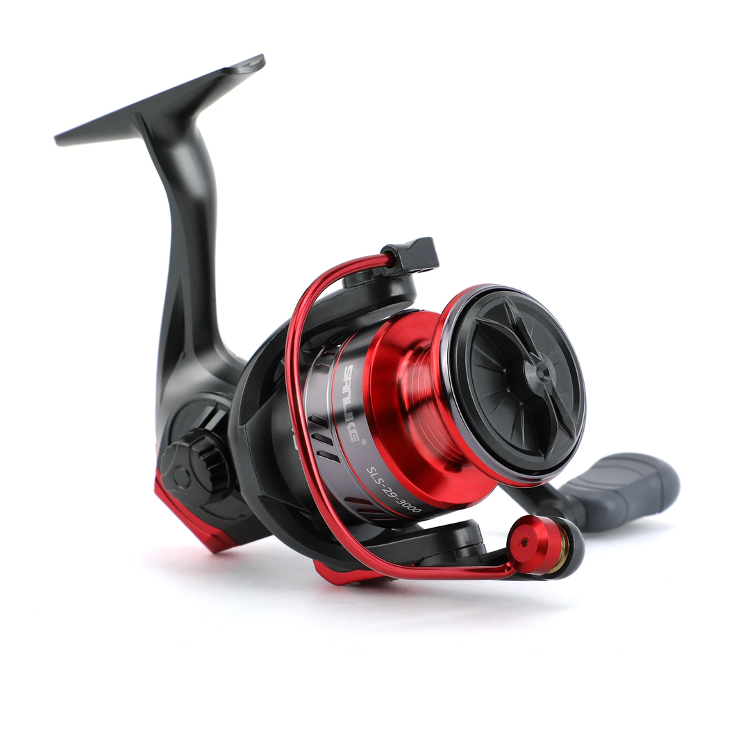 SANLIKE Spinning Reels 5.2:1 Gear Ratio 13+1 BB Aluminium Alloy Spool Rubber Grip Fishing Reel For Saltwater Fishing Accessories