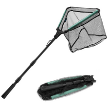 Load image into Gallery viewer, SANLIKE Floating Fishing Net Fish Folding Landing Net with Telescopic Pole Handle Durable Rubber Coated Collapsible Net Fishing
