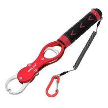 Load image into Gallery viewer, SANLIKE Fish Lip Grip Multifunctional Fishing Clip 360° Swivelling Rubber Handle Lanyard with Weighing Scale Fishing Tools
