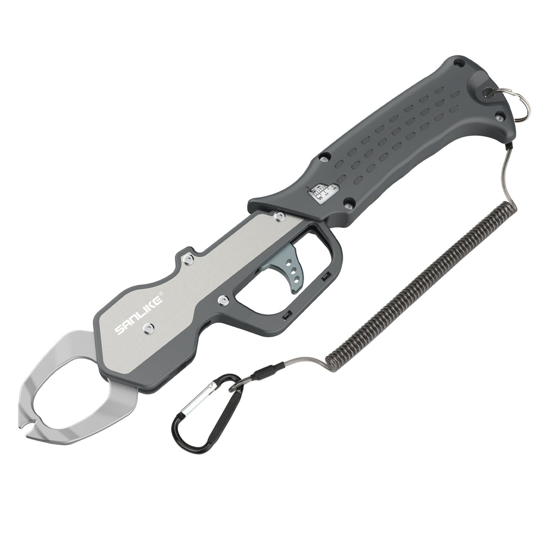 SANLIKE Fishing Lip Gripper Controller With weighing Stainless Steel Fishing Grip Clip Catcher Pliers Tool Accessories
