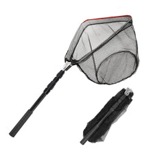 Load image into Gallery viewer, SANLIKE 129cm Folding Fishing Net Landing Collapsible Telescopic Sturdy Rubber Coated Pole Handle Fishing Tool Accessories
